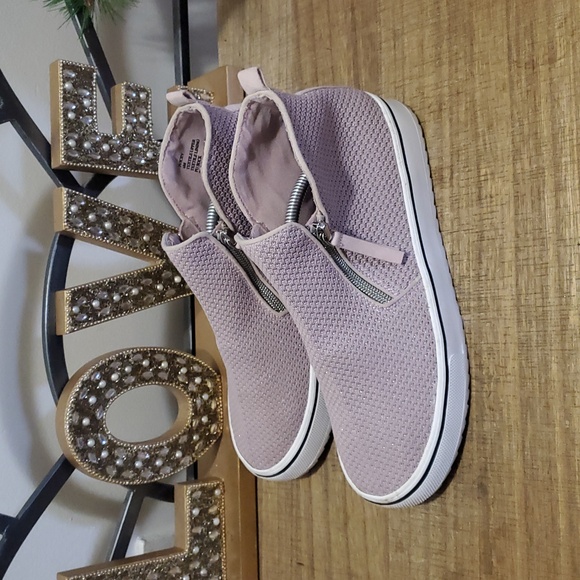 Steve Madden Big Kids JVICEY Pink Knit Side Zip High Top Skate Sneakers Sz 6 - Picture 4 of 10